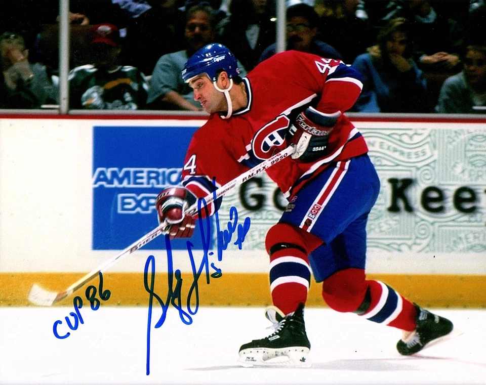 FOTO FIRMADA AUTOGRAFIADA DE STEPHANE RICHER MONTREAL CANADIENSES "COPA 86" 8X10 CERTIFICADO DE AUTENTICIDAD Foto 1 de 1