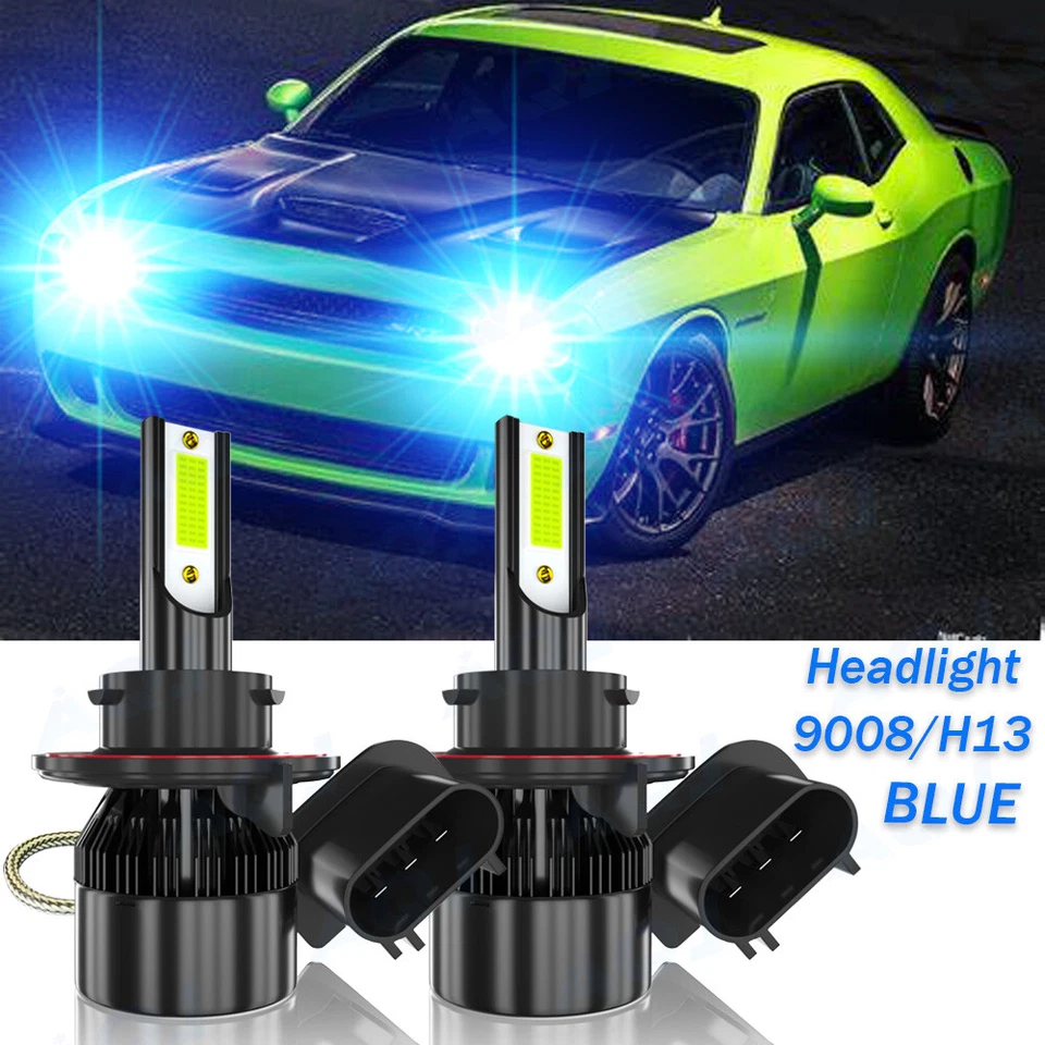 For Dodge Challenger 2009-2014 8000K Blue LED Headlights Hi/Lo Light Bulbs KIT Foto 1 de 4