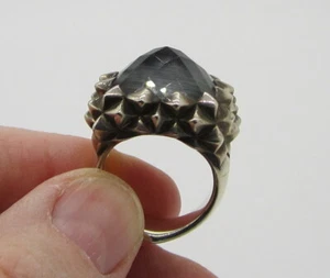 Estate STEPHEN WEBSTER Super Stud Collection Quartz Doublet Sterling Silver Ring - Picture 1 of 3