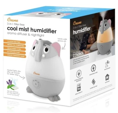 Мини очаровательный ультразвуковой увлажнитель холодного тумана Crane USA, 0,5 галлона, 15 часов работы T - Изображение 1 из 4