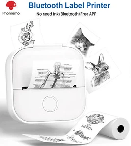 Phomemo T02 Mini Pocket Bluetooth Thermal Printer Wireless Photo Inkless Sticker - Picture 1 of 19