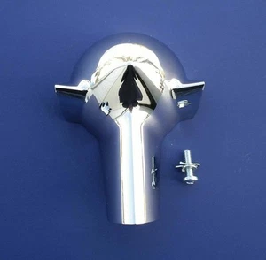 55 56 Chevy Chrome Bel Air Horn Ring Center Cap No Hole 1955 1956 Chevrolet New  - Bild 1 von 1