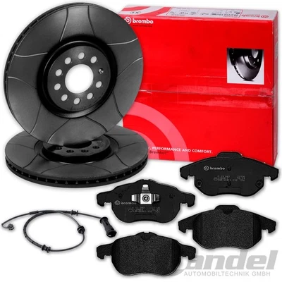 BREMBO Ranurada Discos de Freno + Pastillas Delanteras para Opel Vectra C+Signum - Imagen 1 de 4