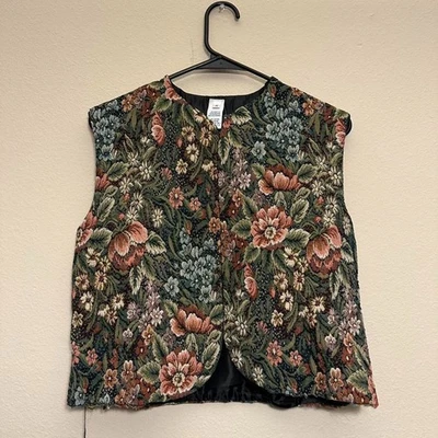 Chaleco Vintage Jennie Vaughn Tapiz Paisley Talla: Pequeño Foto 1 de 4