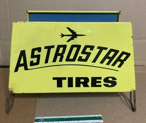 RARE VINTAGE ASTROSTAR TIRES ADVERTISING STORE DISPLAY RACK 2 SIDE PANELS STYLE+ - Picture 1 of 16