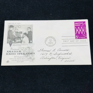 VTG‼ First Day Issue FDC Cover 1964 Amateur Radio Operators 50th Anniversary 5c - Picture 1 of 2