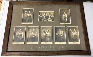 7 - Fotografías antiguas del equipo de baloncesto de Delhi Emeralds 1920-1922 enmarcadas - Imagen 1 de 17