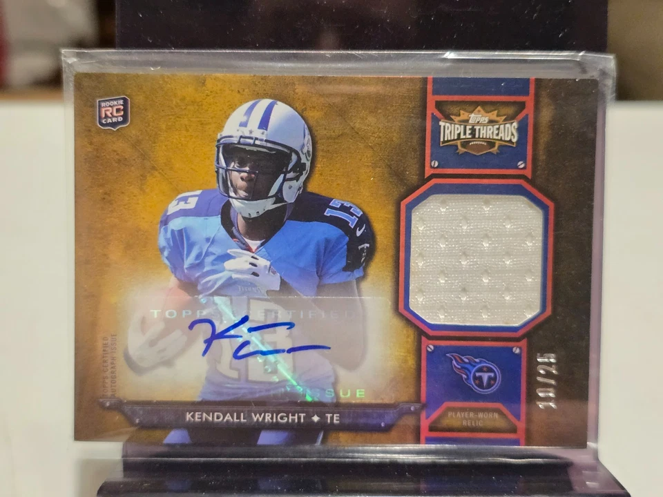2012 Topps Triple Threads Auto Relic Gold #TTRAR53 Kendall Wright Rc #'d 10/25 - Image 1 of 2