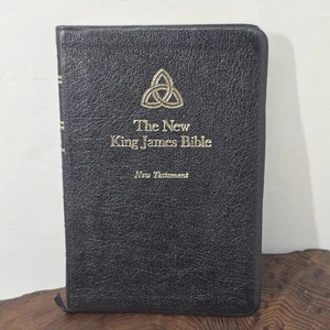 Die Neue King James Bibel, Neues Testament, schwarzes Echtleder, Nelson, 1979 - Bild 1 von 10