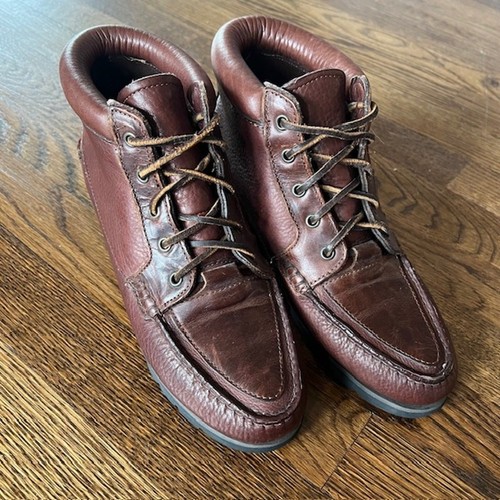 Stivali Timberland Chukka vintage donna 9M pelle marrone ciottolato Gore Tex impermeabili
