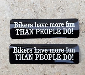 Bikers Have More Fun HD Set 2 Pcs.Aufkleber Decals Stickers USA Helmaufkleber - Picture 1 of 1