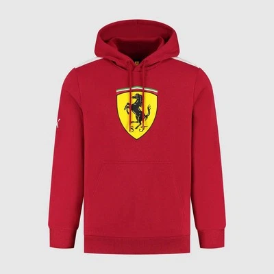 Scuderia Ferrari F1 Large Shield Hoodie / Hooded Sweatshirt Dark Red - Image 1 of 2