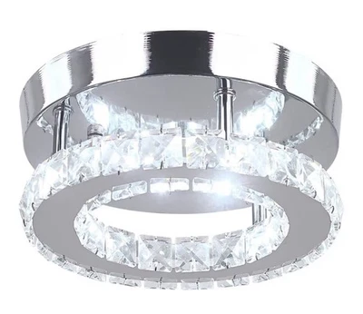 Lámparas de techo de cristal de 7,9 pulgadas LED mini araña de cristal montaje empotrado Foto 1 de 4