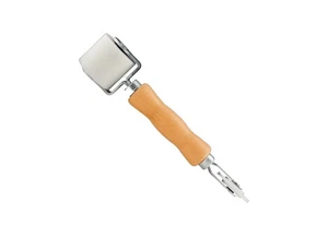 Screen Spline Combo Tool 2" x 1/8" Nylon Roller and 2" Steel Flat Edge Roller - Picture 1 of 2