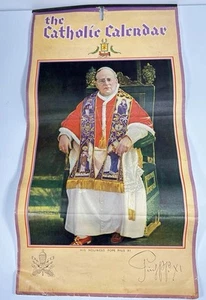 Catholic Calendar 1939 Ephemera Cippa Nicoletti Funeral Home Pope Pius XI Vtg - Picture 1 of 15