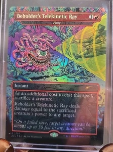 Beholder's Telekinetic Ray - Fling (Rainbow Foil) Secret Lair Drop MTG Near Mint - Bild 1 von 2