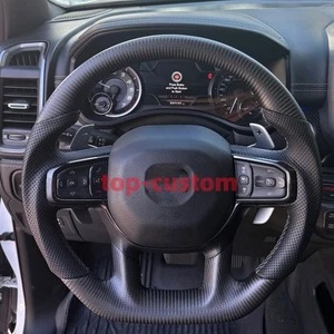 NUEVO Volante perforado de fibra de carbono mate para ram 1500 trx 2019-2024 - Imagen 1 de 1