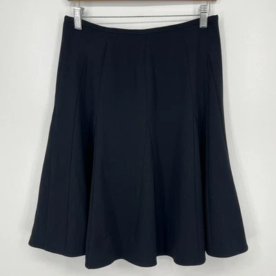 Falda Jones New York Para Mujer 6P Pequeña Negra Sólida Espalda Cremallera Acanalada Línea A Foto 1 de 4