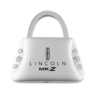 Name and Logo Jeweled on Silver Purse Keychain for MKZ - AUGDP1092-01 - Picture 1 of 2