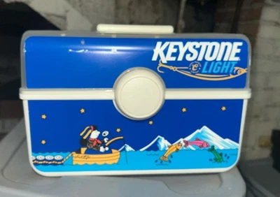 Caja de aparejos de pesca promocional publicidad Keystone Light, ¿de colección? Foto 1 de 4