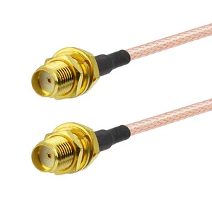 DC-6GHz SMA Female to SMA Female Bulkhead pigtail coaxial cable RG316 50cm 20" - Picture 1 of 3