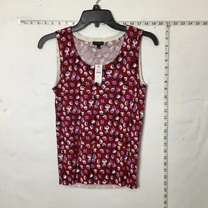 Talbots Womens Floral Vneck Tank Top Size Xs - Picture 1 of 6