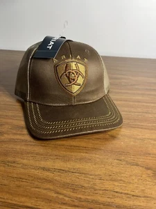 Ariat Embroidered Strapback Hat Cap Brown One Size Fits Most - Picture 1 of 3