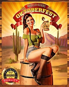 Muller-Kuhrs - Octoberfest - Restored - Metal Beer Sign 11 x 14 - Bild 1 von 6