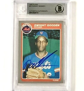 Dwight Doc Gooden autograph signed 1985 Fleer RC Auto Mets rookie card BAS BGS - Picture 1 of 2