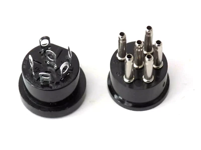 AMPHENOL CHICAGO 6 Pin Miniature PLUG/SOCKET Microphone Connector 78-S6S - Image 1 of 4