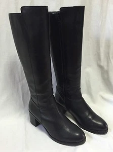 Stivaletti Jones Bootmaker neri equitazione equitazione ginocchio Spagna 39 pelle tacco zip - Foto 1 di 8