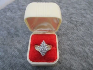 VINTAGE ESTATE 10K YELLOW GOLD DIAMOND CLUSTER RING 1ct-1TW by M -7.03g -Sz 8.25 - Picture 1 of 22