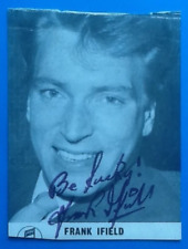 Frank Ifield Autographed Columbia Publicity Postcard 1960's