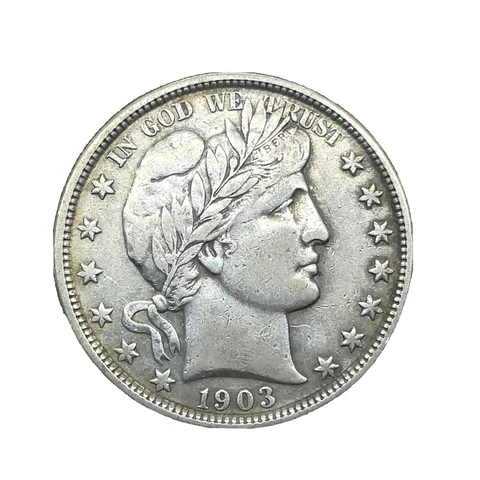 1903 Barber Half Dollar  NGC XF Details Cleaned  90% Silver 50c US Type Coin Cover