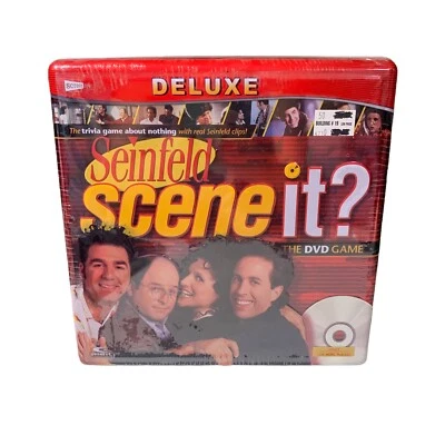 NEW Seinfeld Scene It? Deluxe Edition The DVD Board Game Tin Box 2008 TV Trivia - Image 1 of 2