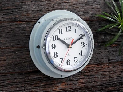 Vintage Maritime Seiko Wall Clock Nautical Industrial Ship Aluminum Brass - Image 1 of 4