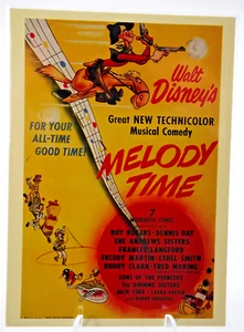 Disney Animated Features ~ Movie Posters Trading Card ~ #10 Melody Time - Picture 1 of 2