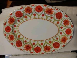 HUTSCHENREUTHER RUSTIC GARDEN OVAL SERVING PLATTER ~ 9" x 13" - Picture 1 of 4