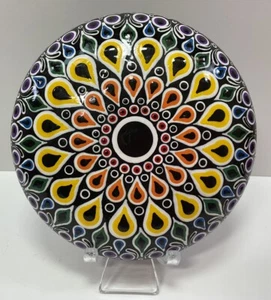 Regenbogen Mandala Kunst - handbemalter handgefertigter Stein - ASO YouTube - von JaDeL - Bild 1 von 7