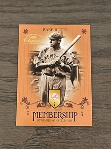 2003 Donruss Classics Membership Babe Ruth #M1 New York Yankees /2500