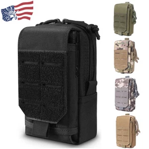 Tactical Molle Mobile Phone Belt Pouch Holster for iPhone 13 Pro Max/ iPhone 12 - Picture 1 of 19