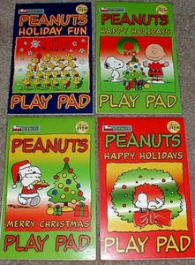 Peanuts Snoopy Christmas Play Pad Coloring Activities Set 4 Books - Picture 1 of 1