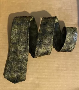 Corbata para hombre retro ajustada sin marca rockabilly con clase hoja de arce plateada - Imagen 1 de 5