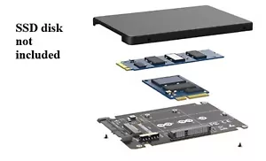 Combo M.2 NGFF B-Key & MSATA SSD zu SATA 3 Adapter Konverter Gehäuse Gehäuse - Bild 1 von 4