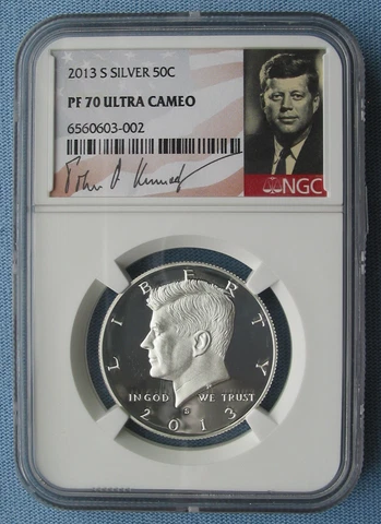 2013 S Silver Proof Kennedy Half Dollar - NGC PF 70 Ultra Cameo (50C pr70) Cover