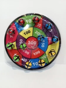 Dartscheibe für Kinder mit 12 klebrigen Kugeln 13 Zoll doppelseitig Honig Neu in Verpackung - Bild 1 von 3