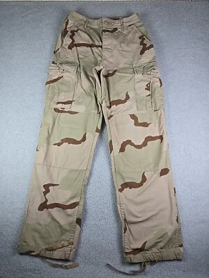 Pantalones militares estadounidenses camuflaje desierto para hombre talla pequeña 28x31 beige pantalones de combate Foto 1 de 4