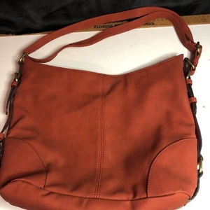Merona Women Hand, Shoulder Bag,Faux Leather Red With Adjustable Straps - Picture 1 of 5