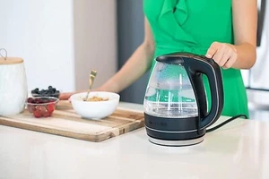 Glass Electric Kettle Hot Water Boiler 1.5 Liter Borosilicate Glass Fast Boiling - Picture 1 of 10