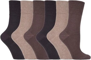 Mujeres Diabéticos Calcetines Sin Fijamiento Suave Top Suelto Reino Unido 4-7/3-12 Pares Algodón - Imagen 1 de 5